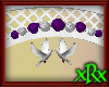 Wed Dove Arch Roses Purp