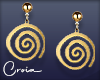 C | Gold Sprial Earrings