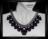 b purple skulls necklace