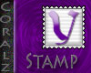Purple "V" Stamp