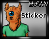 B! Cyclops Furry Sticker