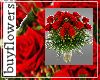 red roses in vase
