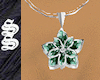 !*Emerald flower pendant