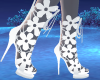 +boots white flower