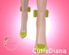 D yellow heel bow