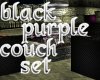black purple couch set