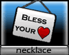 Bless ur Heart necklace