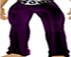 Fox Purple Leather Pants
