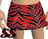 black & red zebra skirt