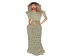 Green/Gold Dot Gown/Gee