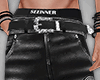 Rob Blk Leather Flare