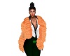 Coat orange winter Miel