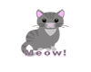 Gray Kitten Sticker