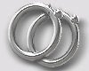 Silver hoops earrings L