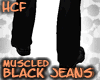 HCF Black Muscled Jeans