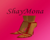 RED SNAKESKIN SANDAL