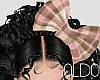 Kids Bow Plaid Pink