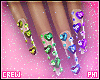 e Gems On Clear Nails