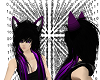 Fox ears purple/black