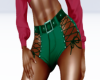 Green Laced shorts