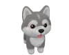 Kawaii Grey Husky Plush