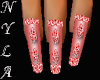*Ny Red Bling Paw Nails