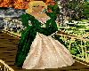 IVORY AND GREEN GOWN