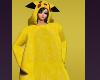 Yellow Black Pikachu Halloween Costumes LOL COmedy Cartoons Kids