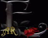 Gothic Rose Letter E