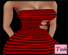 red stripe knit dress