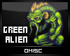 |M| Green Alien|Sticker|