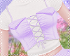 w. White Lilac Laced Top