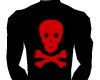 Red Skull LS Black Shirt