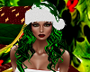 Santa Snow Green Hat