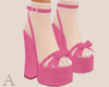 A| Pink Heart Heels