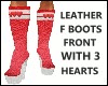 Leather Boots w/3 Hearts