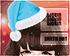 ₩ Xmas Hat Blue Pastel
