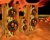 Orange Skull Speakers