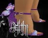 butterfly heels purple