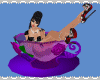 Tea Cup Roses Sit Purple