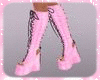Pink laced stompers