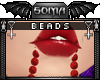 `x: Mouth Beads: Red