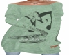 SN  Green Music Sweater