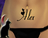 Alex belly tattoo