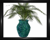 Teal Palm Vase