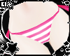 . pink striped bikini
