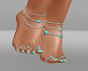 SR~Beach Feet Teal Toes