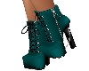 TEAL CHAIN BOOTS