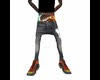 Black purple Jeans