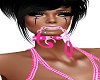 Lip chain + pink choker